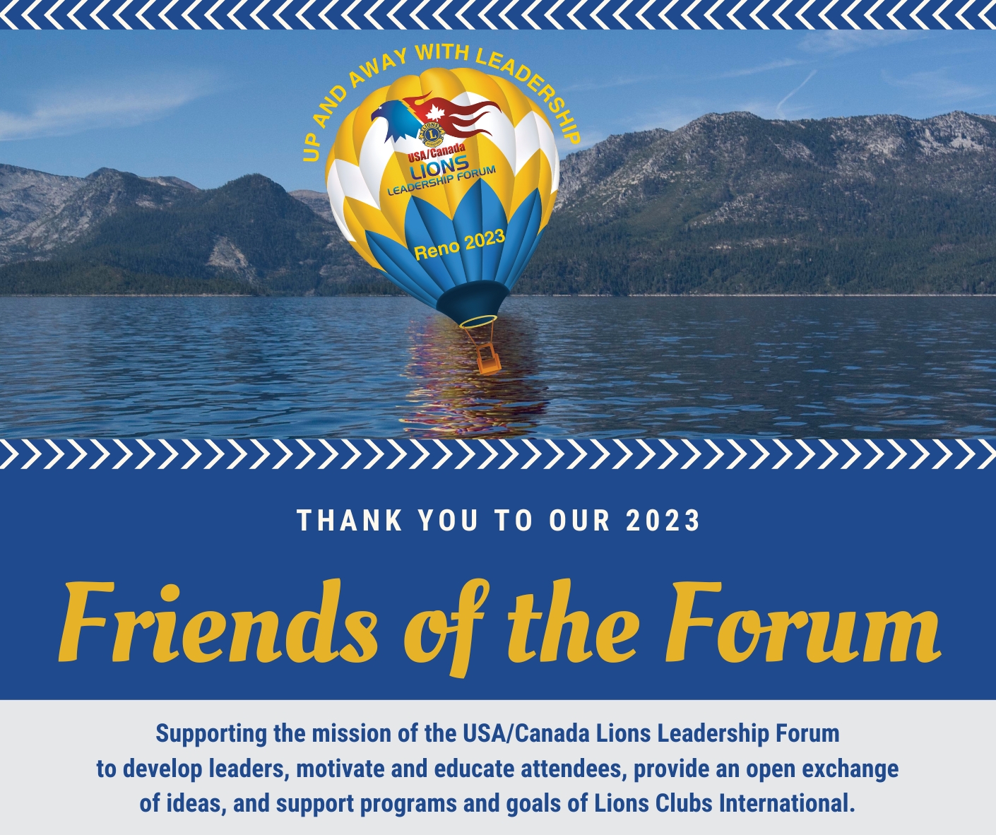 Friends of the Forum header yellow lettering